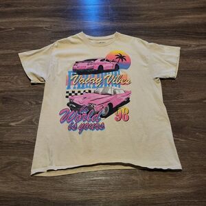 Popular Girl Vacay Vibes The World is Yours 1998 Graphic Tee Shirt Size Large